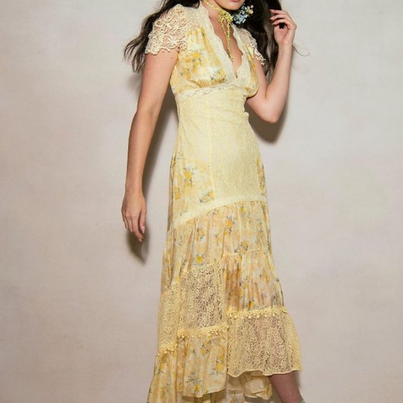 LoveShackFancy Tink Silk Maxi Dress - Picture 2 of 6